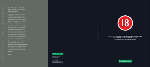 Thumbnail Flutter Entertainment Annual Report 2006