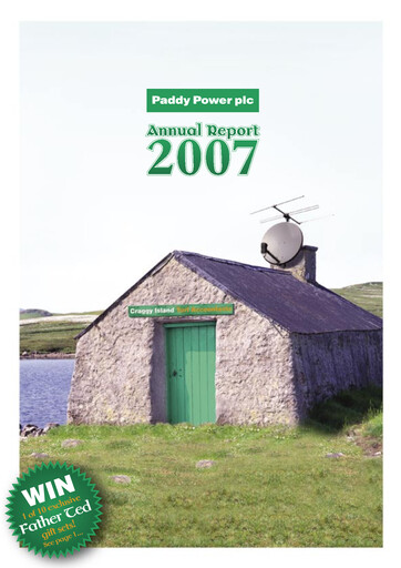 Thumbnail Flutter Entertainment Annual Report 2007