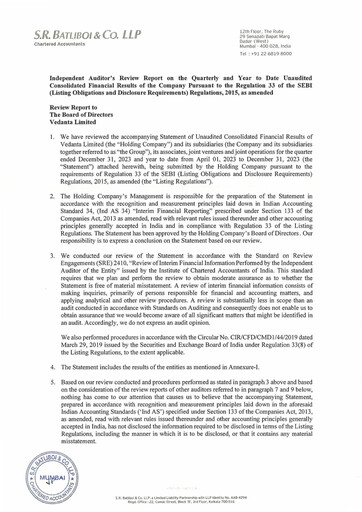 Thumbnail Vedanta Quarterly Report 2024-q3