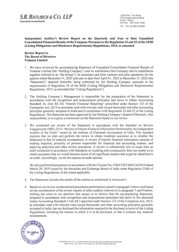 Thumbnail Vedanta Quarterly Report 2026-q3