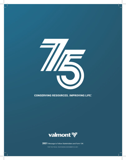 Miniature Valmont Industries
 Rapport annuel 2021