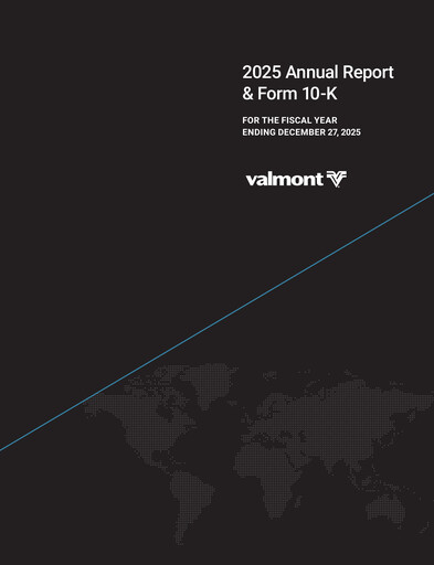 Miniature Valmont Industries
 Rapport annuel 2025