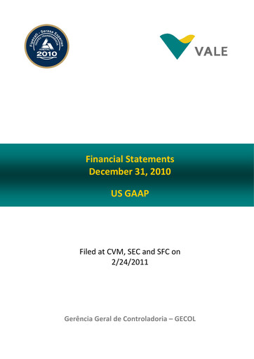 Thumbnail Vale Financial Statement 2010