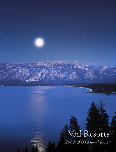 Thumbnail Vail Resorts
 Annual Report 2003