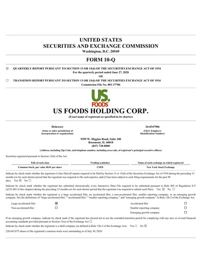 Thumbnail US Foods Quarterly Report 2020-q2