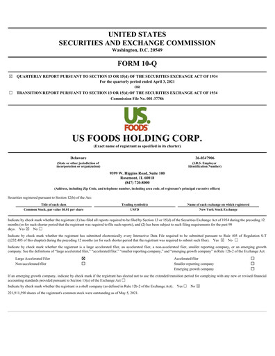 Thumbnail US Foods Quarterly Report 2021-q1