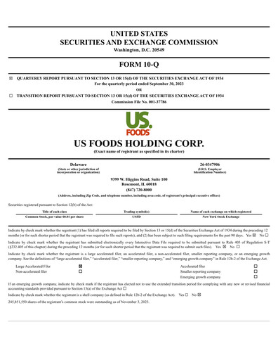 Thumbnail US Foods Quarterly Report 2023-q3