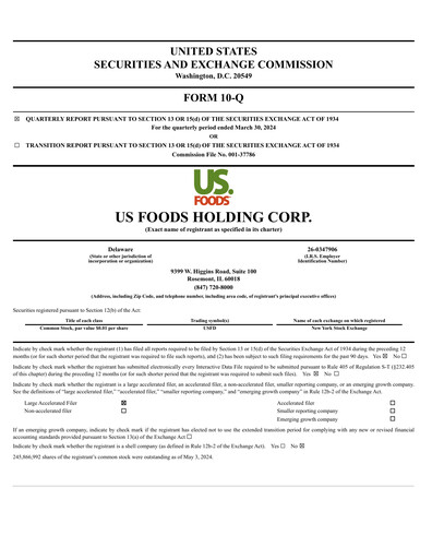 Thumbnail US Foods Quarterly Report 2024-q1