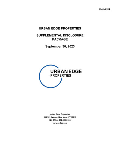 Vorschaubild Urban Edge Properties
 Quartalsbericht 2023-q3