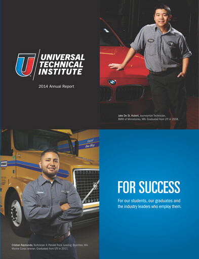 Vorschaubild Universal Technical Institute Jahresbericht 2014
