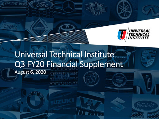 Vorschaubild Universal Technical Institute Quartalsbericht 2020-q3
