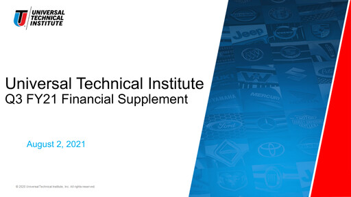 Vorschaubild Universal Technical Institute Quartalsbericht 2021-q3
