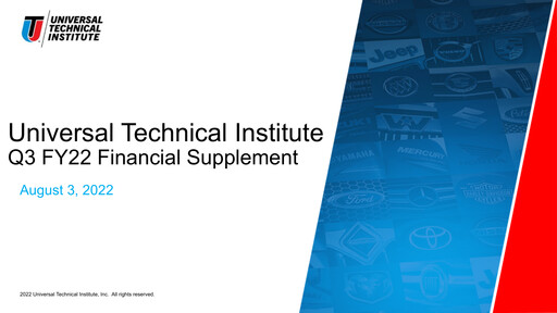 Vorschaubild Universal Technical Institute Quartalsbericht 2022-q3