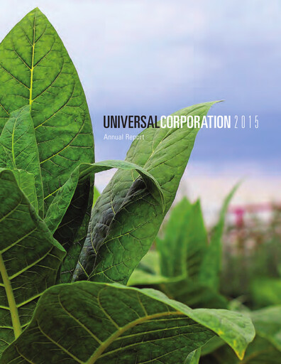 Vorschaubild Universal Corporation
 Jahresbericht 2014-2015