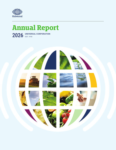 Vorschaubild Universal Corporation
 Jahresbericht 2025-2026