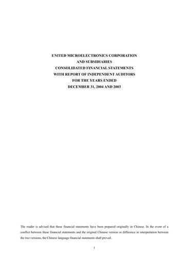 Thumbnail United Microelectronics Financial Statement 2004