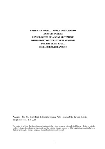 Thumbnail United Microelectronics Financial Statement 2011