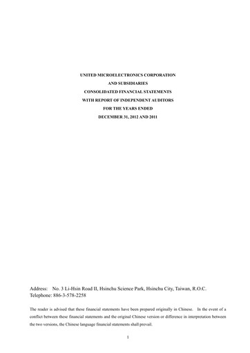 Thumbnail United Microelectronics Financial Statement 2012