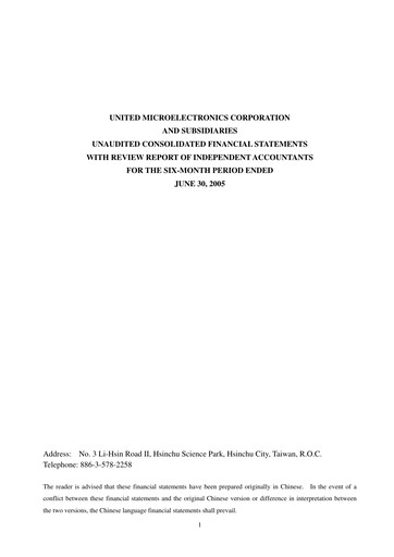 Thumbnail United Microelectronics Half-year Report 2005-h1