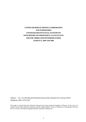 Thumbnail United Microelectronics Quarterly Report 2009-q1