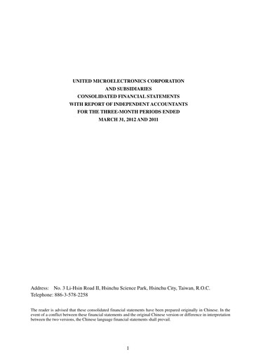Thumbnail United Microelectronics Quarterly Report 2012-q1