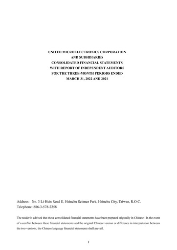 Thumbnail United Microelectronics Quarterly Report 2022-q1