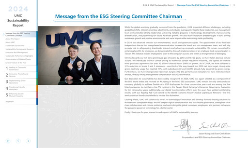 Miniature United Microelectronics Rapport de durabilité 2024