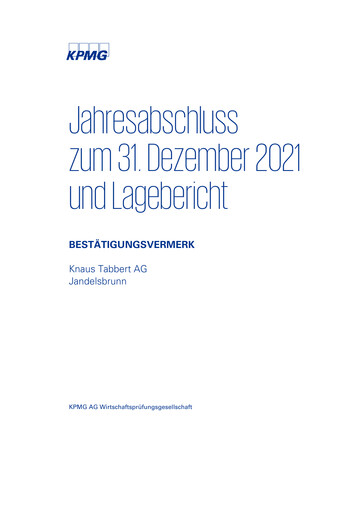 Thumbnail Knaus Tabbert AG Financial Statement 2021