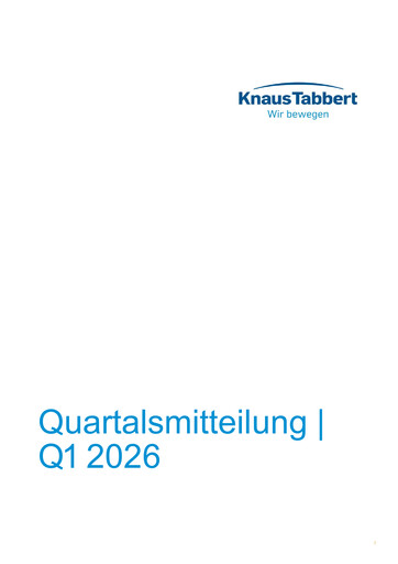 Thumbnail Knaus Tabbert AG Quarterly Report 2026-q1