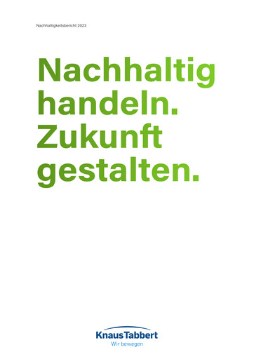Thumbnail Knaus Tabbert AG Sustainability Report 2023