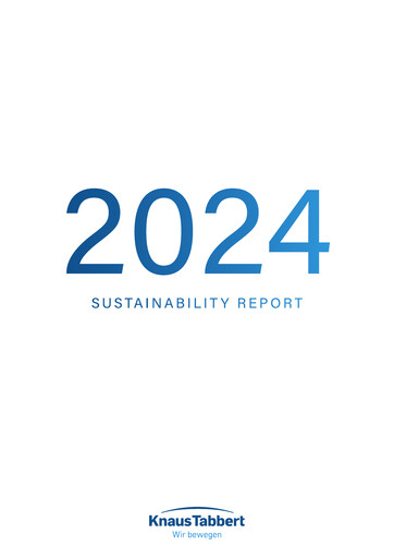 Thumbnail Knaus Tabbert AG Sustainability Report 2024
