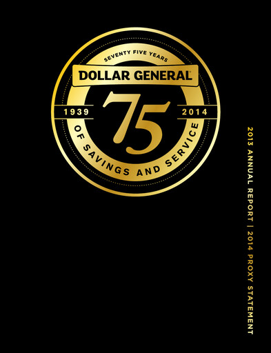 Miniature Dollar General Rapport annuel 2013
