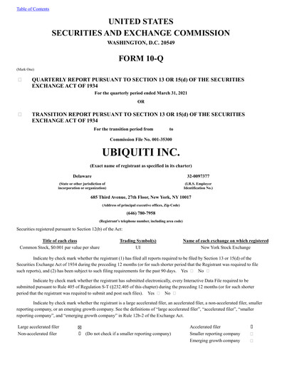 Thumbnail Ubiquiti Quarterly Report 2021-q3