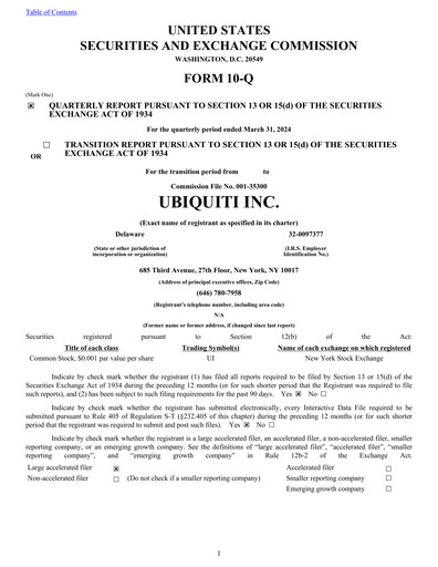 Thumbnail Ubiquiti Quarterly Report 2024-q3