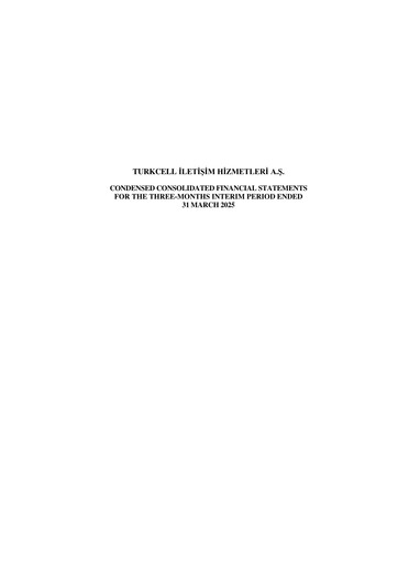 Thumbnail Turkcell Quarterly Report 2025-q1