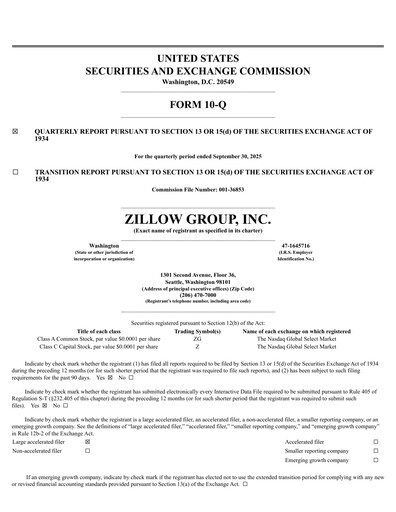 Thumbnail Zillow Quarterly Report 2025-q3