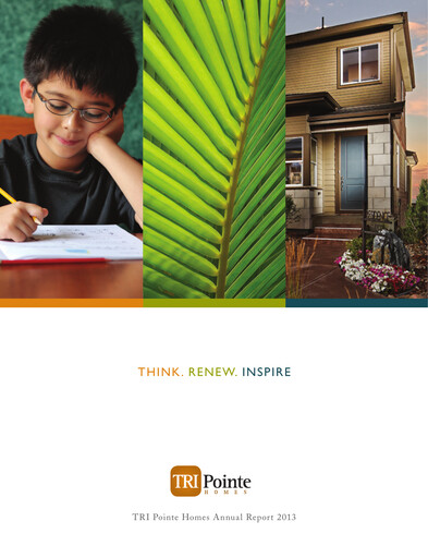Vorschaubild Tri Pointe Homes Jahresbericht 2013