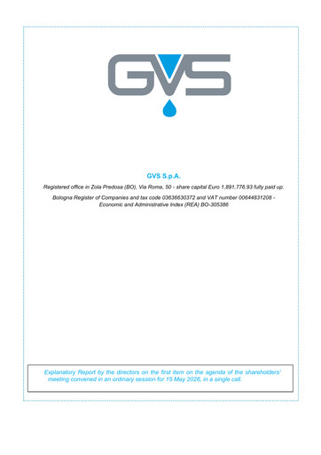Thumbnail GVS S.p.A. Financial Statement 2025