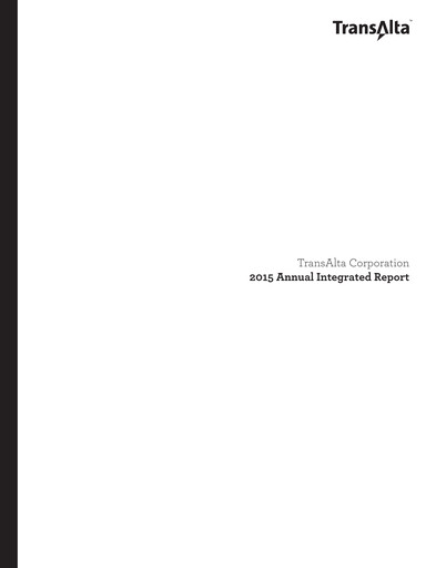 Thumbnail TransAlta Annual Report 2015