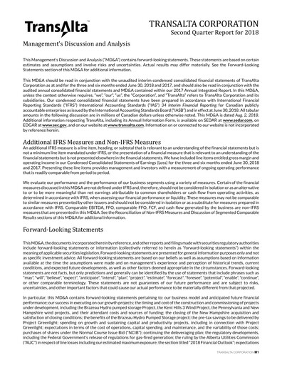 Thumbnail TransAlta Quarterly Report 2018-q2