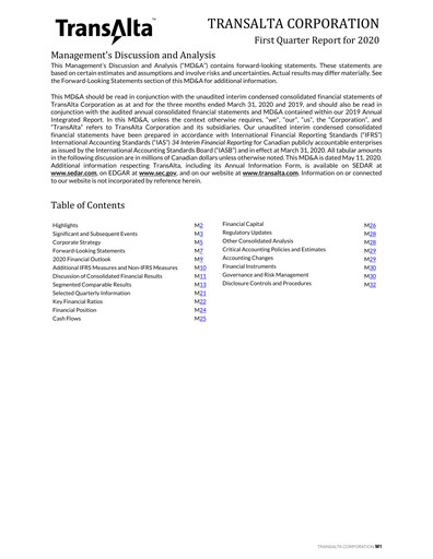 Thumbnail TransAlta Quarterly Report 2020-q1