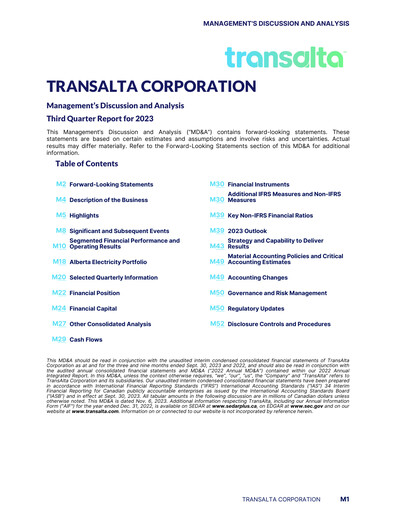 Thumbnail TransAlta Quarterly Report 2023-q3