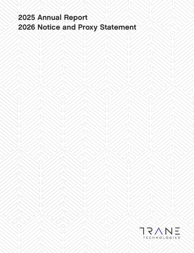 Thumbnail Trane Technologies
 Annual Report 2025