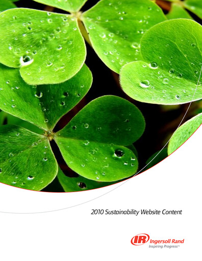 Thumbnail Trane Technologies
 Sustainability Report 2010