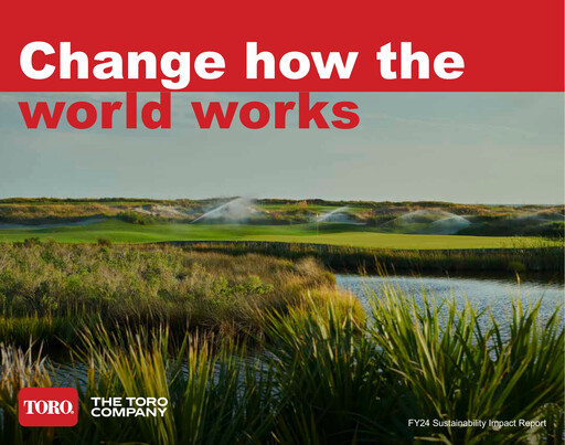 Thumbnail The Toro Company
 Sustainability Report 2024