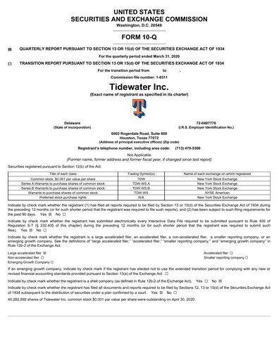 Thumbnail Tidewater Quarterly Report 2020-q1