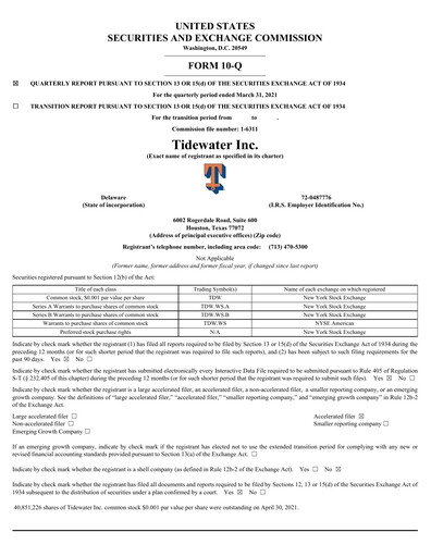 Thumbnail Tidewater Quarterly Report 2021-q1