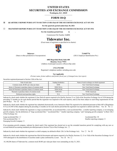 Thumbnail Tidewater Quarterly Report 2021-q2