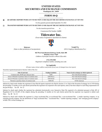 Thumbnail Tidewater Quarterly Report 2022-q3