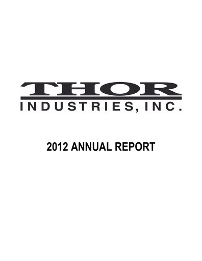 Miniature Thor Industries
 Rapport annuel 2012